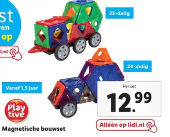 Lidl Playtive Magnetische Bouwset Per Set aanbieding