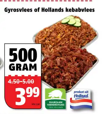 Poiesz Gyrosvlees of Hollands kebabvlees 500gr aanbieding