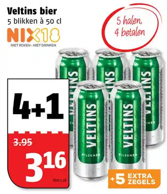 Poiesz Veltins bier 5*500 ml aanbieding