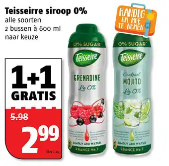 Poiesz Teisseirre siroop 0% 2*600 ml aanbieding