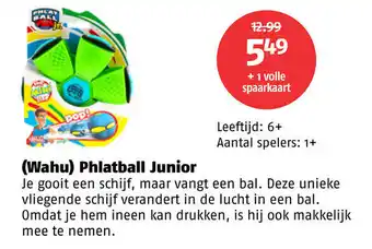 Poiesz (Wahu) Phlatball Junior aanbieding