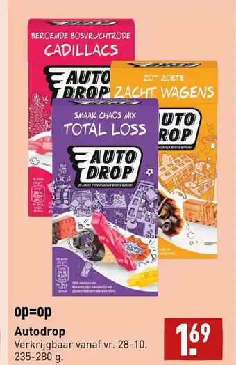 ALDI Autodrop 235-280 gram aanbieding