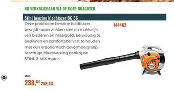 De Boer Drachten Stihl benzine bladblazer bg 56 aanbieding