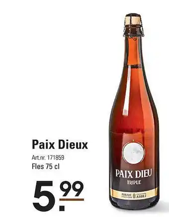 De Kweker Paix dieux aanbieding