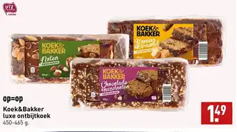 ALDI Koek&Bakker luxe ontbijtkoek 450-465 gram aanbieding