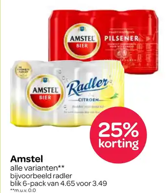 Spar Amstel blik 6-pack aanbieding