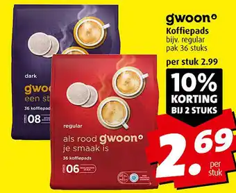 Boni Gwoon koffiepads aanbieding