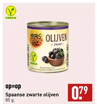 ALDI Spaanse zwarte olijven 85 gram aanbieding