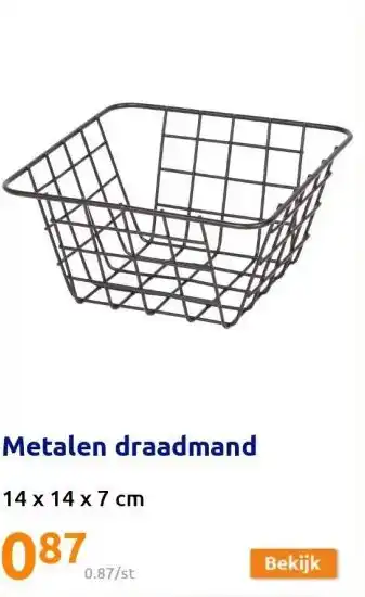 Action Metalen draadmand aanbieding