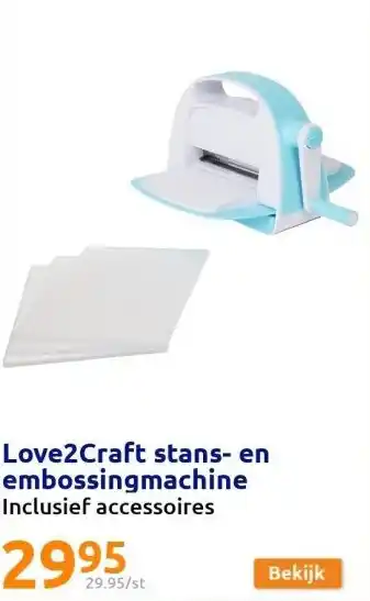 Action Love2craft stans- en embossingmachine aanbieding