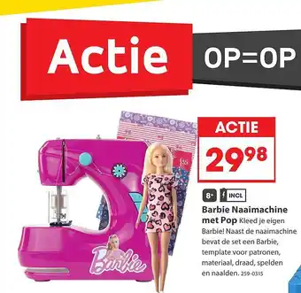 Top1Toys Barbie naaimachine met pop aanbieding