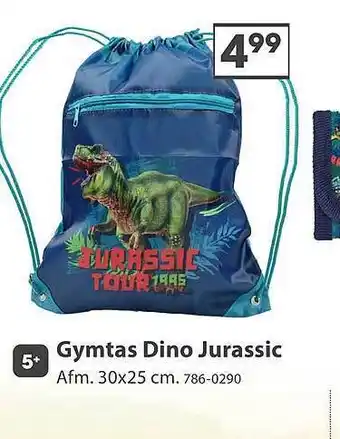 Top1Toys Gymtas dino jurassic aanbieding