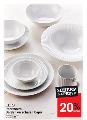 Sligro Intermezzo borden en schalen capri aanbieding