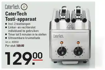 Sligro Catertech. tosti-apparaat aanbieding