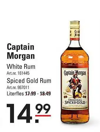 Sligro Captain morgan white rum spiced gold rum aanbieding