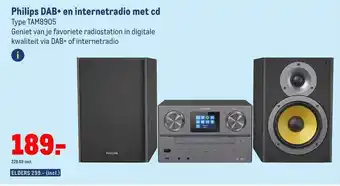 Makro Philips dab+ en internetradio met cd aanbieding