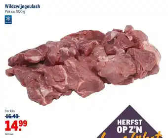 Makro Wildzwijngoulash pak ca. aanbieding