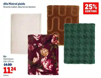 Makro Alle mistral plaids aanbieding