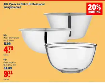 Makro Alle pyrex en metro professional mengkommen aanbieding