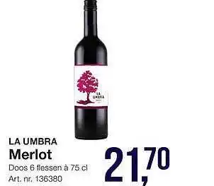 Bidfood La umbra merlot aanbieding