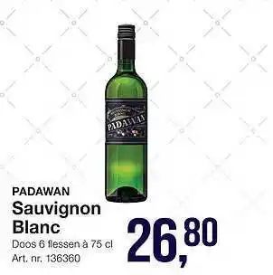 Bidfood Padawan sauvignon blanc aanbieding