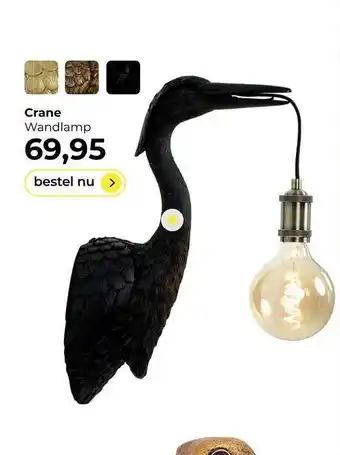 Lampidee Crane wandlamp aanbieding