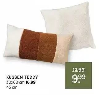 Xenos Kussen teddy 30x60 cm aanbieding