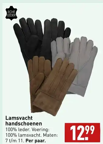 ALDI Lamsvacht handschoenen aanbieding