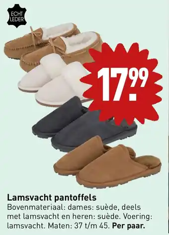 ALDI Lamsvacht pantoffels aanbieding