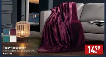 ALDI Teddyfleecedeken 150 x 200 cm aanbieding