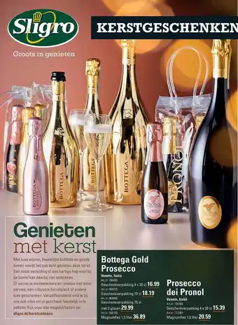Sligro Bottega gold prosecco of prosecco dei pronol aanbieding