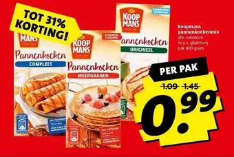 Boni Koopmans pannenkoekenmix aanbieding