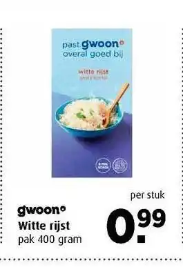 Boni G'woon witte rijst aanbieding