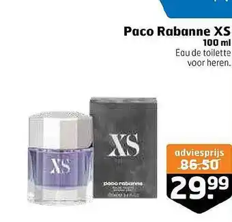 Trekpleister Paco rabanne xs 100 ml aanbieding