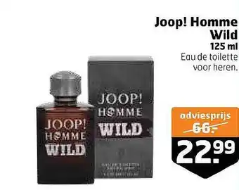 Trekpleister Joop! homme wild 125 ml aanbieding