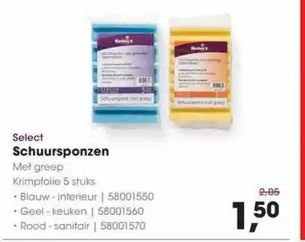 HANOS Select schuursponzen aanbieding