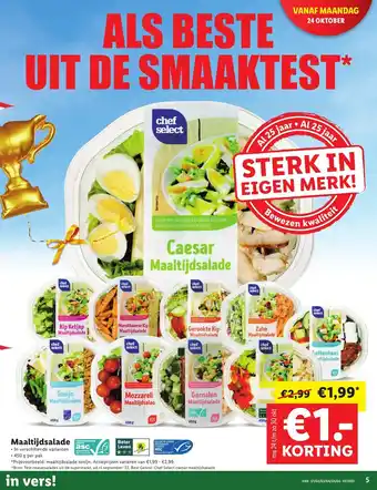 Lidl Maaltijdsalade 450 g per pak aanbieding