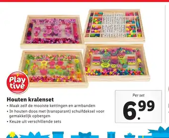 Lidl Houten kralenset aanbieding