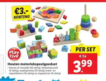 Lidl Houten motoriekspeelgoedset aanbieding