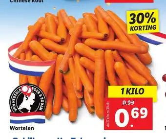 Lidl Wortelen 1 kilo aanbieding