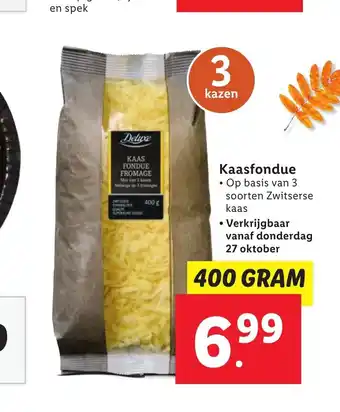 Lidl Kaasfondue 400 gram aanbieding