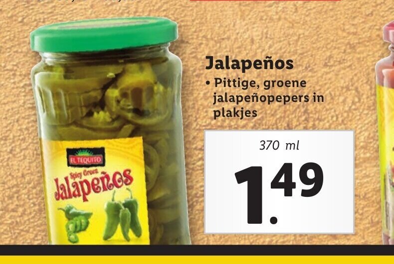 Jalapenos 370 ml aanbieding bij Lidl