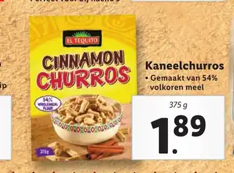 Lidl Kaneelchurros 375 g aanbieding