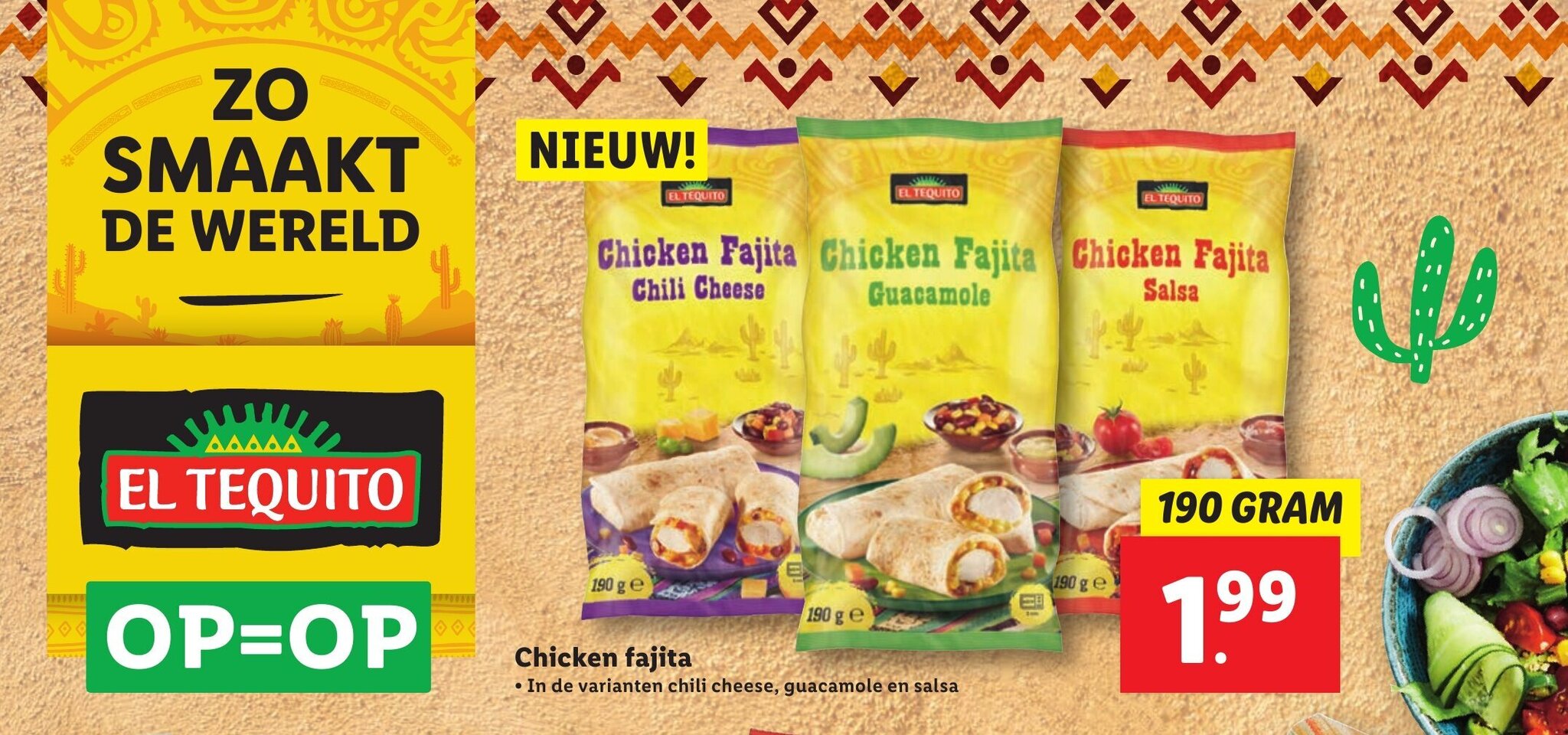 Chicken fajita 190 gram aanbieding bij Lidl