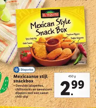 Lidl Mexicaanse stijl snackbox 450 g aanbieding