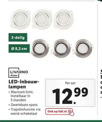 Lidl LED-inbouw-lampen 3-delig, 8,2 cm aanbieding