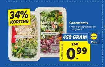 Lidl Groentemix 450 gram aanbieding