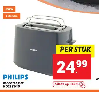 Lidl Philips Broodrooster HD2581/10 aanbieding