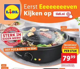 Lidl SilverCrest 2-in-1 tafelgrill aanbieding