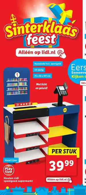 Lidl Houten Lidl speelgoed supermarkt aanbieding